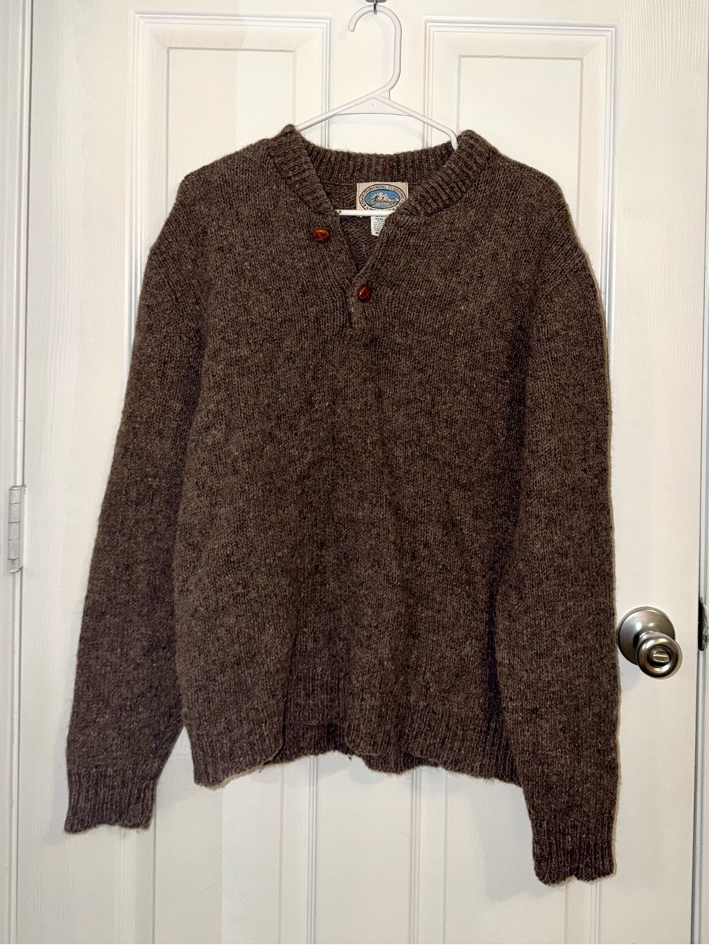 Vintage Brown Marled Pullover - Environmental Clothing Co.
